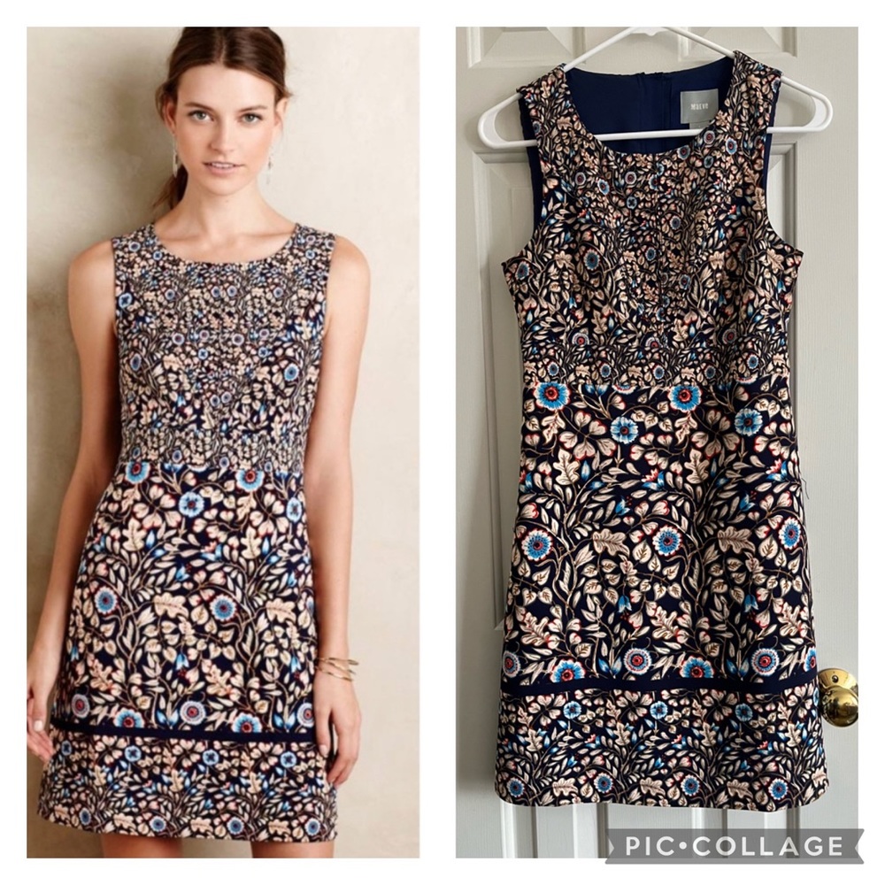 Anthropologie Maeve Brindle Shift Dress | Size 0 | Like new
